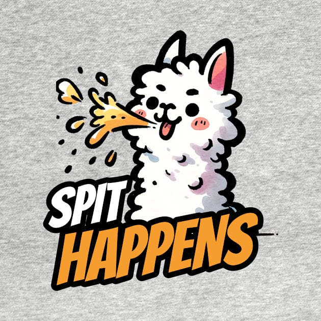 Spit Happens Alpaca Llama by DoodleDashDesigns